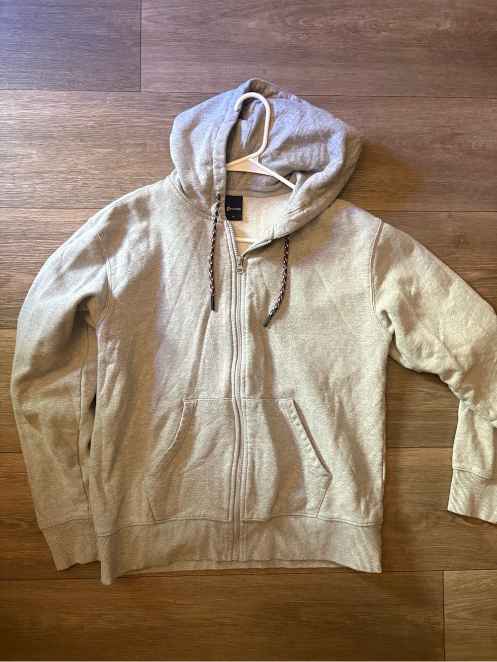 Women’s peloton Zip-Up Hooded Sweater in Light grey